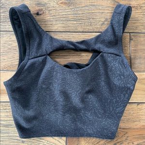 Lululemon cut out bra Size 6 Black Gray